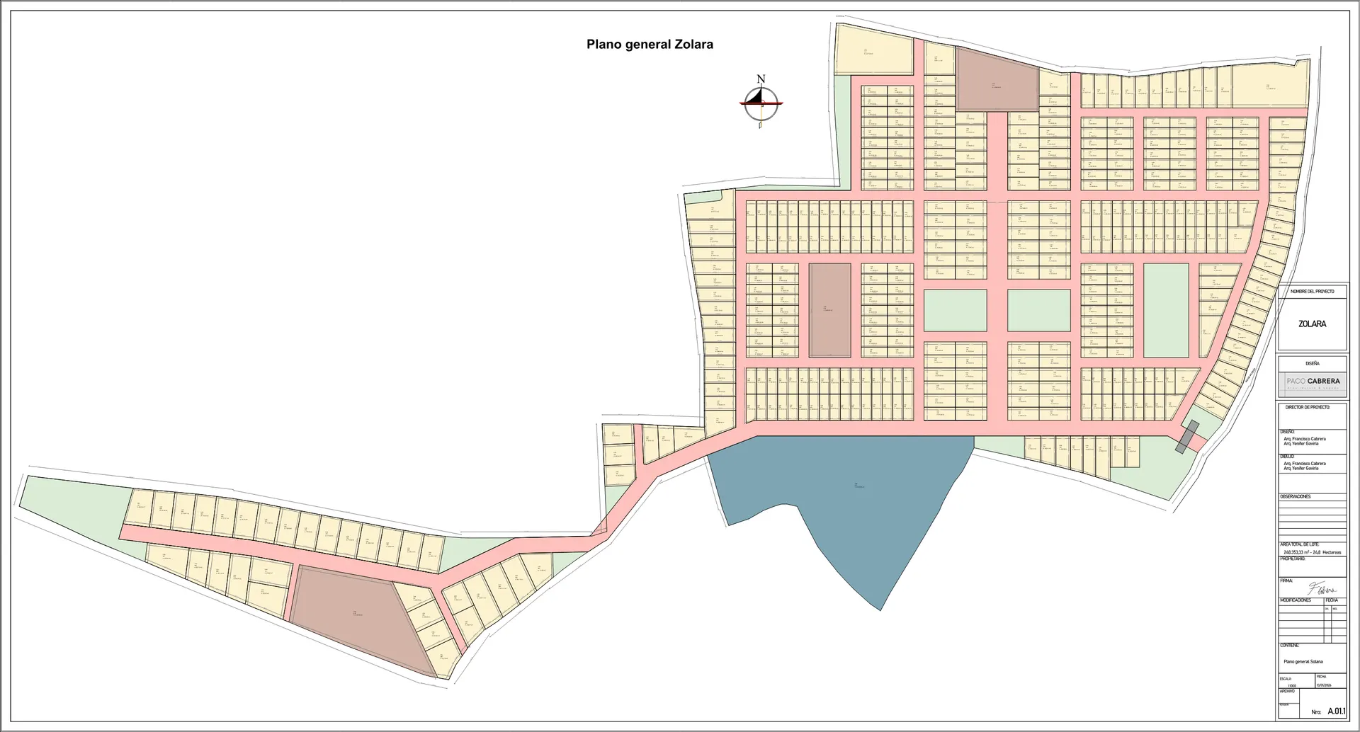 Plano de Zolara - Lotes frente al mar en la zona norte de Cartagena